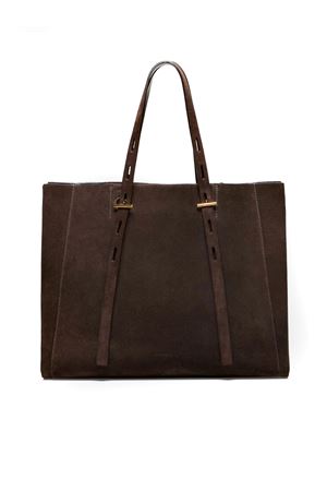 Borsa grande in suede testa di moro MINO BOSSI | PRPAULASUEDEC706